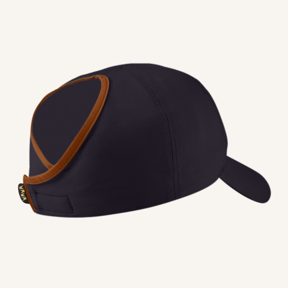M.A.M.A. - Women\'s Dark Blue Hightail Hat With Brown Bow - Golf Cap